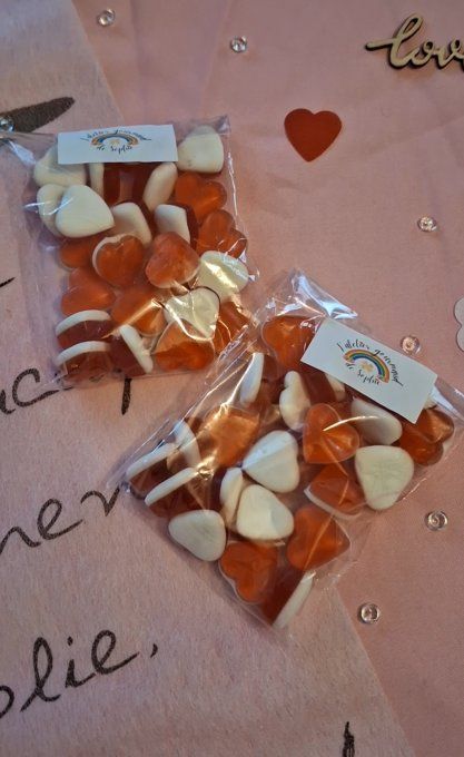 Sachets bonbon coeur lot de 1