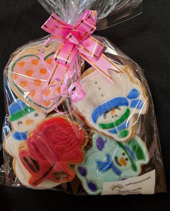 Sablés vanille pâte à sucre lots par 10