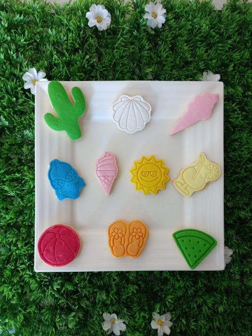 Sablés vanille pâte à sucre lots par 10