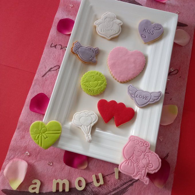 Sablés vanille pâte à sucre lots par 10