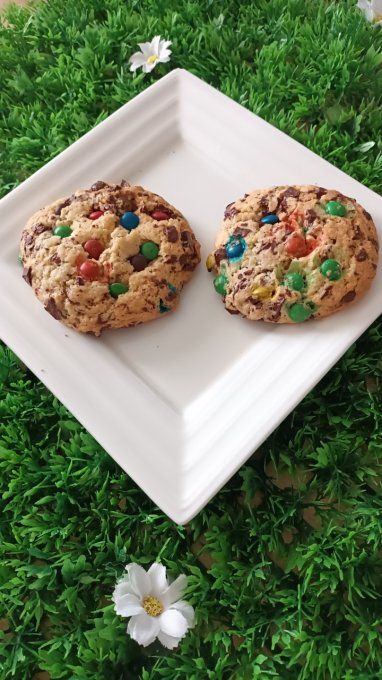 Cookies m&ms et chocolat au lait lots par 2
