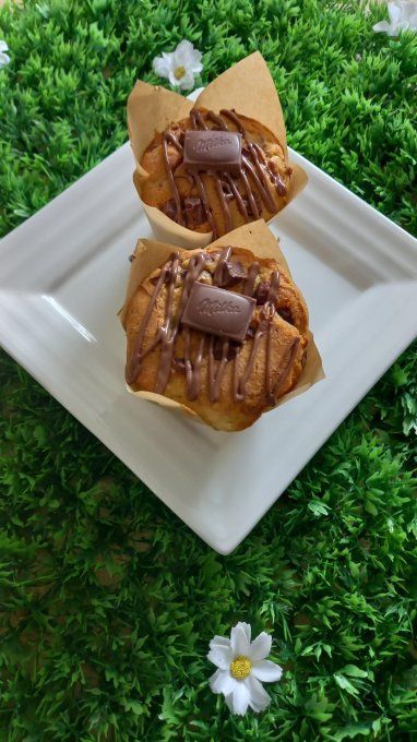 Muffins chocolat au lait lots par 2