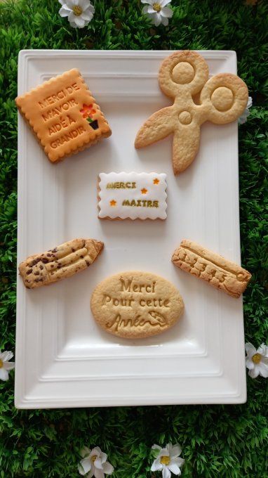 Sablés merci maitre lots par 6